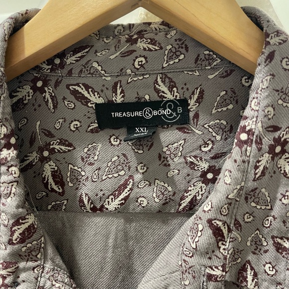 Men's Patterned Shirt - Gray - Picture 3 of 3